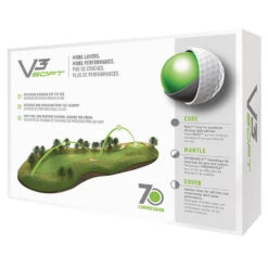 TaylorMade V3 Soft Golf Balls -Golf Apparel Shop 2019v3softgolfballswhite3