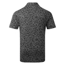 Adidas Go-To Camo Print Golf Polo Shirt -Golf Apparel Shop Adidas AW22 Go To Camo Print Polo Shirt HF9039 SHADI675 Black Grey Six Back