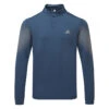 Adidas Statement Golf Sweater -Golf Apparel Shop Adidas AW22 Statement Long Sleeve Midlayer HF6582 SWADI357 S Crew Navy Front