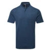 Adidas Texture Stripe Golf Polo Shirt -Golf Apparel Shop Adidas AW22 Texture Stripe Polo Shirt HM8261 SHADI686 Collegiate Navy Crew Navy Front