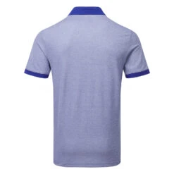 Adidas No Show Golf Polo Shirt -Golf Apparel Shop Adidas SS23 No Show Polo HR7972 SHADI707 Lucid Blue Back