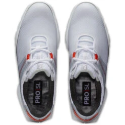 FootJoy Pro SL Sport 53853 Golf Shoes -Golf Apparel Shop FootJoy Pro SL Sport Golf Shoes White Grey Orange 2