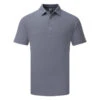 FootJoy Smooth Pique FJ Print Golf Polo Shirt 2 FootJoy Smooth Pique FJ Print Golf Polo Shirt -Golf Apparel Shop FootJoy SS21 Smooth Pique FJ Print Polo Shirt 90358 Code SHFOO162 M Slate Coral Front
