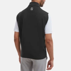 FootJoy Knit Full Zip Golf Vest 13 FootJoy Knit Full Zip Golf Vest -Golf Apparel Shop FootJoy SS22 Knit Full Zip Golf Vest Black 88455 model 3