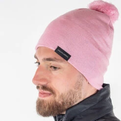 Galvin Green Lemmy Interface-1 Bobble Golf Beanie 9 Galvin Green Lemmy Interface-1 Bobble Golf Beanie -Golf Apparel Shop Galvin Green Lemmy Knitted Hat Light Pink 4