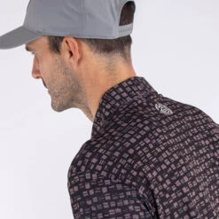 Galvin Green Mack Golf Polo Shirt -Golf Apparel Shop Galvin Green SS22 Mack Polo Shirt G126977 Code SHGAL545 M Black Sharkskin Model 2