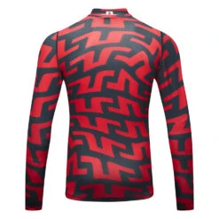 J.Lindeberg Aello Print Golf Base Layer -Golf Apparel Shop J. Lindeberg GMJT06853 G132 M Aello Soft Compression Print BLLIN008 Bridge Swirl Red Back