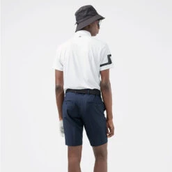 J.Lindeberg Heath Golf Polo Shirt -Golf Apparel Shop J.Lindeberg SS22 Heath Regular Fit Polo GMJT06335 0000 Code SHLIN062 M White Model 3