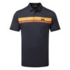 J.Lindeberg Clark Golf Polo Shirt -Golf Apparel Shop J.Lindeberg SS23 Clark Regular Fit Polo GMJT09823 6855 SHLIN207 Navy Russet Orange Front