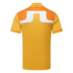 J.Lindeberg Jeff Golf Polo Shirt -Golf Apparel Shop J.Lindeberg SS23 Jeff Regular Fit Polo GMJT07620 9999 SHLIN179 CitrusRusset OrangeWhite Back