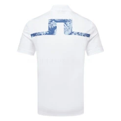 J.Lindeberg Martin Golf Polo Shirt -Golf Apparel Shop J.Lindeberg Martin Golf Polo Shirt White Hibiscus Blue Navy Peony GMJT07415 0000 SHLIN149 Back