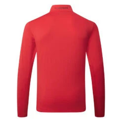 J.Lindeberg Luke 1/2 Zip Golf Sweater -Golf Apparel Shop J.Lindeberg AMJS06731 G131 M Luke Half Zip Mid Layer SWLIN076 Barbados Cherry Back