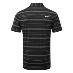 Nike Dry Tour Striped Golf Polo Shirt -Golf Apparel Shop Nike SS23 Dry Tour Striped Polo DR5300 010 SHNIK856 S Black Anthracite White Back