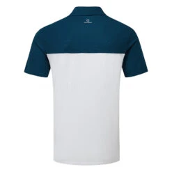 Oscar Jacobson Dodman Golf Polo Shirt 7 Oscar Jacobson Dodman Golf Polo Shirt -Golf Apparel Shop Oscar Jacobson SS22 Dodman Polo Shirt OJTS0032 Code SHOSC183 M White Aqua Back