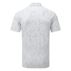 Ping Geo Golf Polo Shirt -Golf Apparel Shop Ping SS22 Geo Polo Shirt P03520 WDM Code SHPIN292 M White Dark Mineral Back