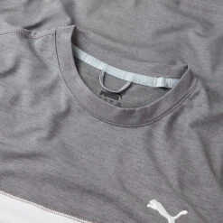 Puma Cloudspun Crew Golf Popover -Golf Apparel Shop Puma AW22 Cloudspun Crewneck Sweater 535458 07 SWPUM265 Quiet Shade Heather Sunset Pink Heather S Detail