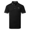 Puma Cloudspun Monarch Golf Polo Shirt 1 Puma Cloudspun Monarch Golf Polo Shirt -Golf Apparel Shop Puma AW22 Cloudspun Monarch Polo 530991 01 SHPUM642 Black Heather High Rise Front