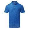 Puma MATTR Pollinators Golf Polo Shirt -Golf Apparel Shop Puma SS22 Mattr Pollination Polo 533852 02 Code SHPUM629 M Bright Cobalt Bright White Front