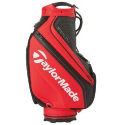 TaylorMade 2022 Stealth Golf Tour Staff Bag -Golf Apparel Shop TaylorMade 2022 Tour Staff Bag Black Red 3