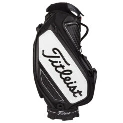 Titleist Golf Tour Staff Bag -Golf Apparel Shop Titleist 2022 Golf Tour Staff Bag Black White 3