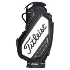 Titleist Golf Tour Staff Bag -Golf Apparel Shop Titleist 2022 Golf Tour Staff Bag Black White 5