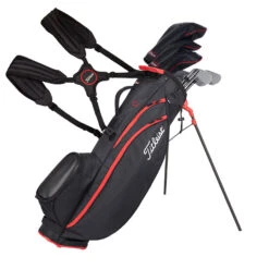 Titleist Players 4 Carbon S Golf Stand Bag -Golf Apparel Shop Titleist 2022 Players 4 Carbon S Stand Bag Black Black Red 6