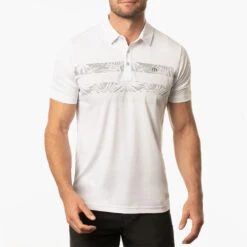TravisMathew Activate Golf Polo Shirt 11 TravisMathew Activate Golf Polo Shirt -Golf Apparel Shop Travis Mathew SS21 Activate Golf Polo Shirt 1MW440 SHTRA055 XL White Model 1