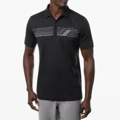 TravisMathew River Basin Golf Polo Shirt -Golf Apparel Shop Travis Mathew SS21 River Basin Golf Polo Shirt 1MW150 SHTRA059 L Black Model 1