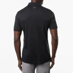 TravisMathew River Basin Golf Polo Shirt -Golf Apparel Shop Travis Mathew SS21 River Basin Golf Polo Shirt 1MW150 SHTRA059 L Black Model 3