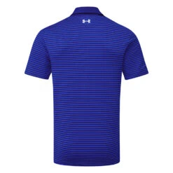 Under Armour Playoff 2.0 Hollen Stripe Golf Polo Shirt -Golf Apparel Shop Under Armour AW22 Playoff 2.0 Hollen Stripe Polo Shirt 1327037 489 SHUND298 Bauhaus Blue Versa Blue Oxford Blue Back