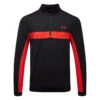 Under Armour Storm 1/2 Zip Golf Sweater 1 Under Armour Storm 1/2 Zip Golf Sweater -Golf Apparel Shop Under Armour AW22 Storm Midlayer 1 2 Zip Sweater 1370119 003 SWUND177 S Black Radio Red Radio Red Front