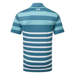 Under Armour Playoff 3.0 Rugby YD Golf Polo Shirt 7 Under Armour Playoff 3.0 Rugby YD Golf Polo Shirt -Golf Apparel Shop Under Armour SS23 Playoff 3.0 Rugby YD Stripe Polo Shirt 1378676 414 SHUND321 S Static Blue Still Water White Back