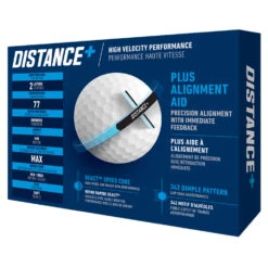 TaylorMade England Distance Plus Golf Balls -Golf Apparel Shop distanceplusballswhite3