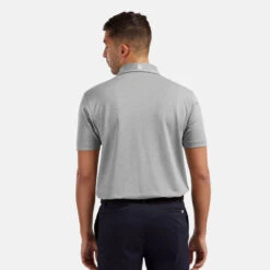 FootJoy Stretch Pique Solid Golf Polo Shirt -Golf Apparel Shop footjoy pique ss shirt ath 91819 hthr gry Model 3