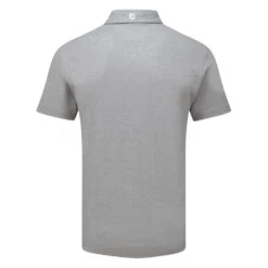 FootJoy Stretch Pique Solid Golf Polo Shirt -Golf Apparel Shop footjoy pique ss shirt ath 91819 hthr gry back